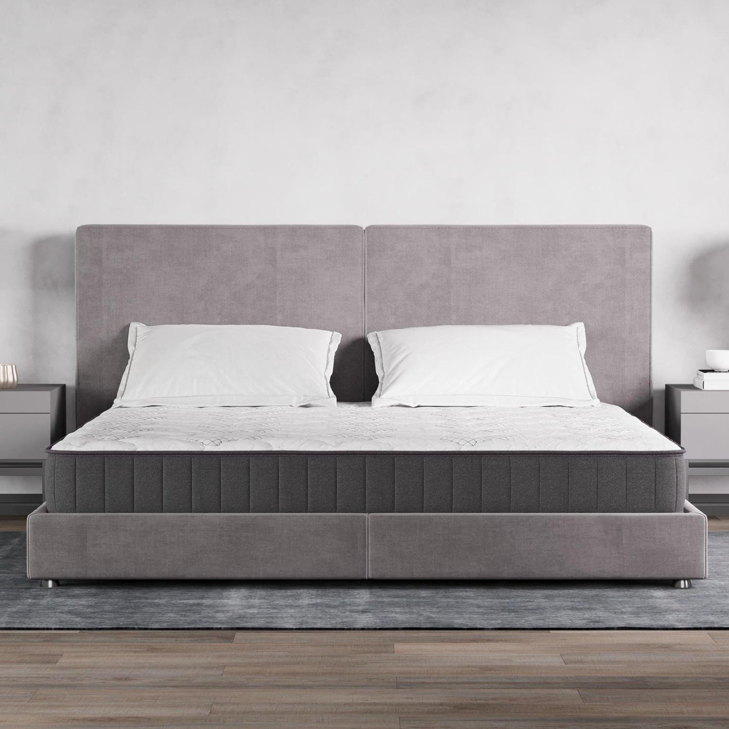 King , 9 inch , Firm , Hybrid Mattress with Bonnell Coil core from Bonelli Essentials by Ottomanson in bedroom lifestyle setting.