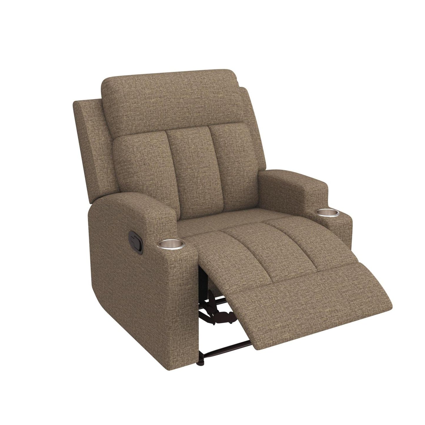 Ergorest Brown Recliner Armchair with Cupholders