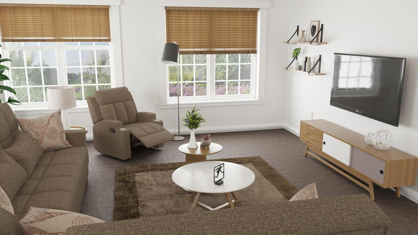 Ergorest Brown Recliner Armchair with Cupholders