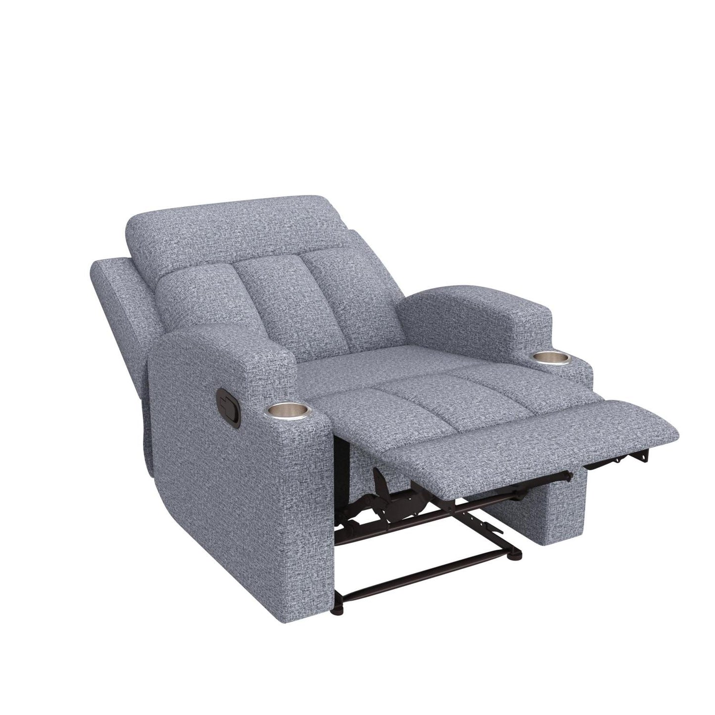 Ergorest Gray Recliner Armchair with Cupholders