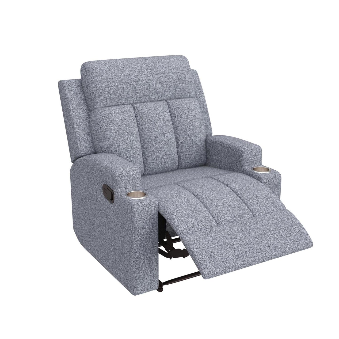 Ergorest Gray Recliner Armchair with Cupholders