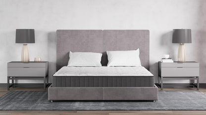 Queen , 9 inch , Firm , Hybrid Mattress with Bonnell Coil core from Bonelli Essentials by Ottomanson on a stand alone bed base.