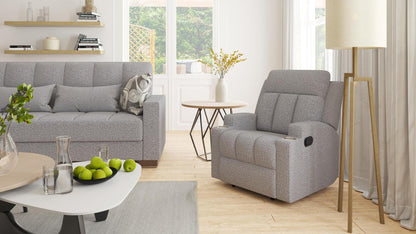 Ergorest Gray Recliner Armchair with Cupholders